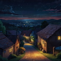 Default une image dun village frique de nuit avec plein de co 2 5c58eff5-dee5-42d7-920a-9c38ab6c2f6d 0