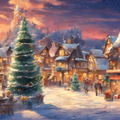 0 a nice fantastic christmas village esrgan-v1-x2plus